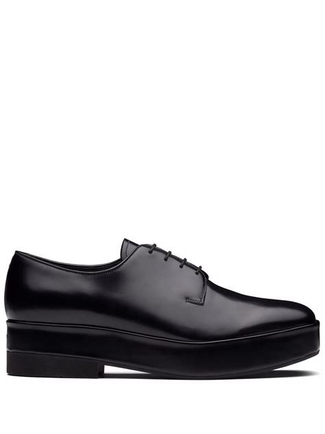 prada rubber derby shoes|prada leather lace up shoes.